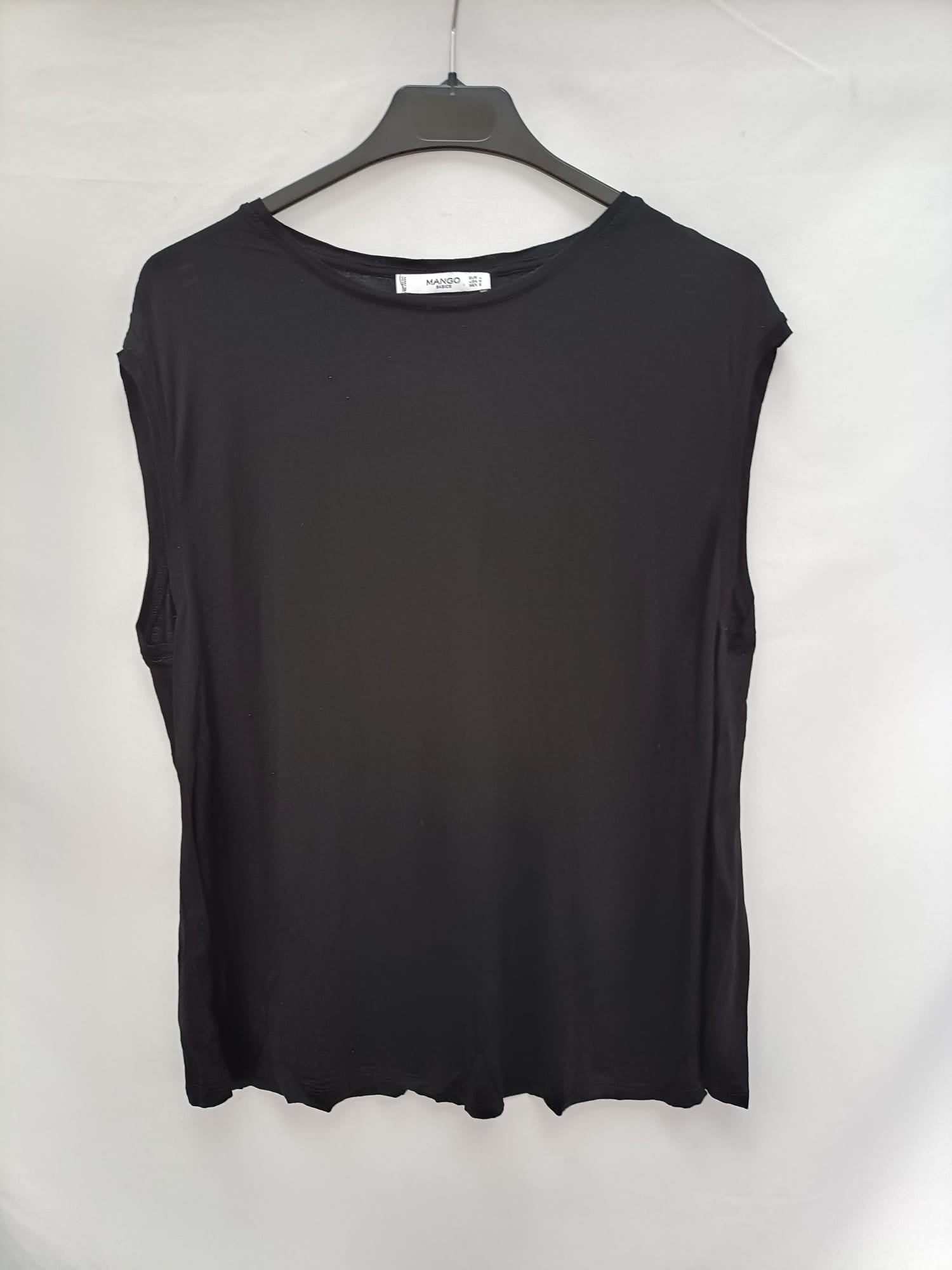 MANGO.Camiseta negra sin mangas T.L Hibuy market