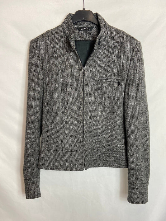 CAROLL. Chaqueta gris jaspeada. T U (S)