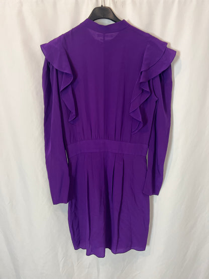 ISABEL MARANT ETOILÉ. Vestido seda corto morado T.38