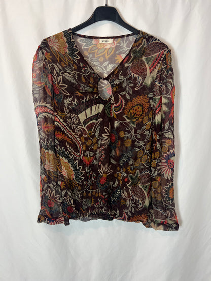 GIMAGUAS. Blusa viscosa estampada. T S/M