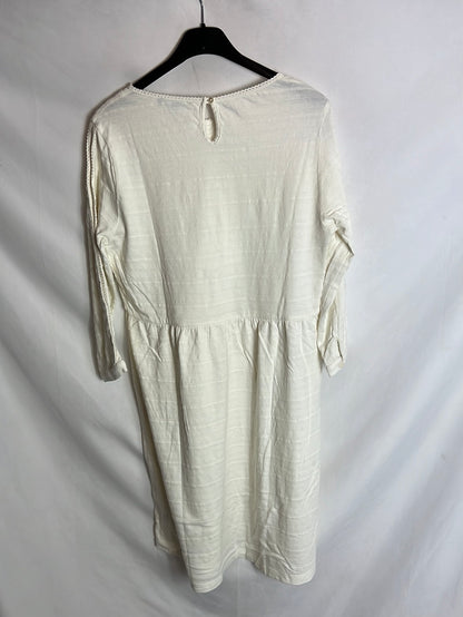 TINTORETTO. Vestido blanco texturas . T 40