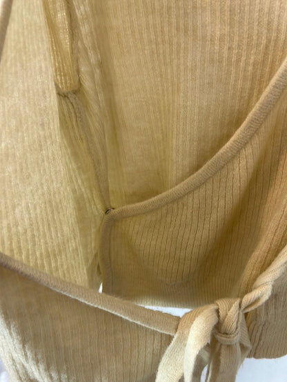 VILA. Jersey canalé beige T.s