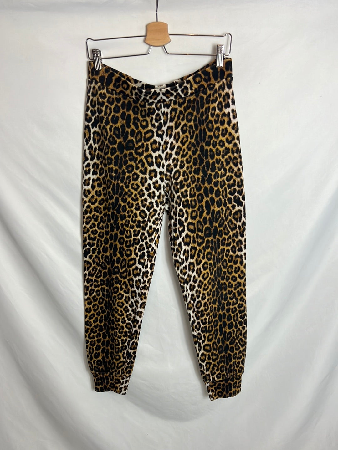 PHILIP LIU. Pantalón felpa animal print. TM