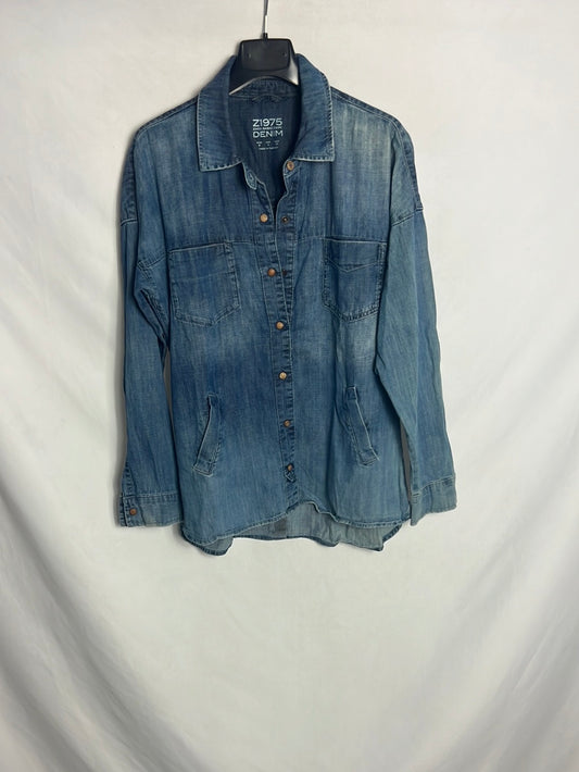 ZARA. Camisa denim bolsillos. T S