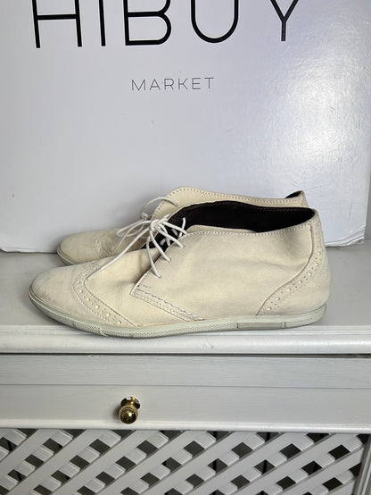 PAM PROJECT. Zapatos beige claro cordones. T 38