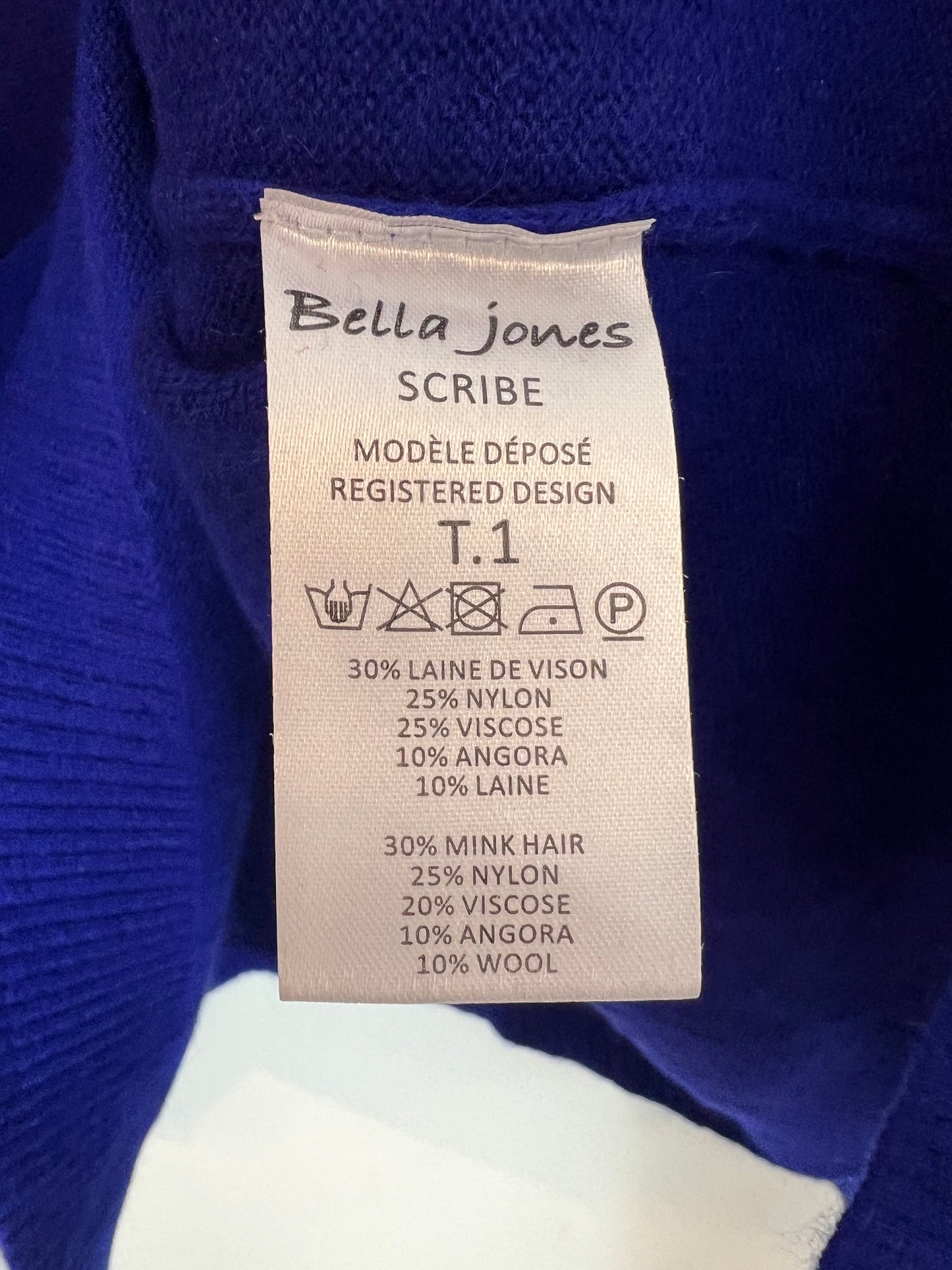 BELLA JONES. Jersey azul klein T.1(S)