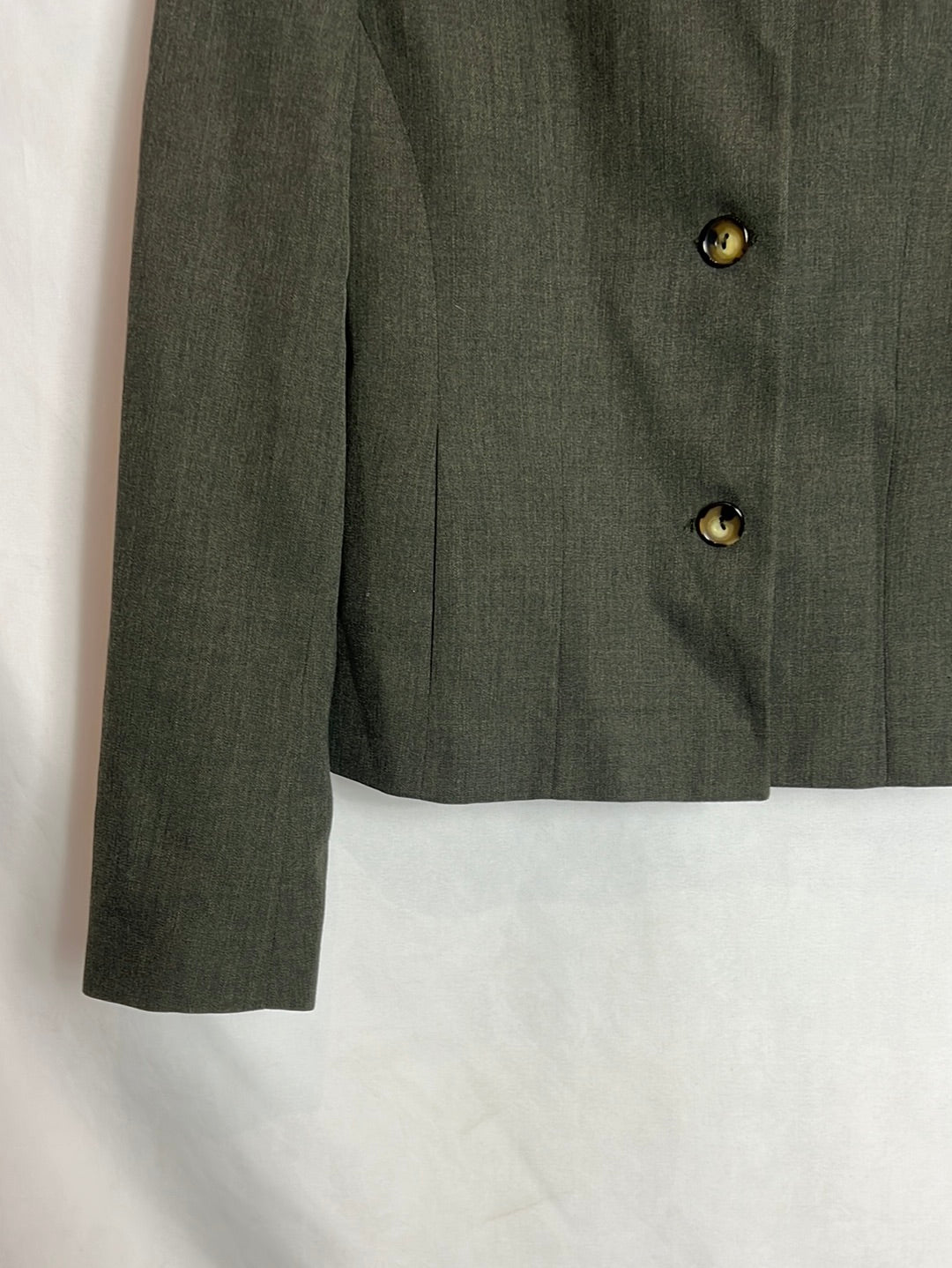 DON ALGODÓN. Chaqueta verde cortita T.38