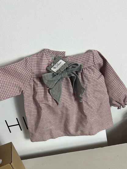 CATINA BABY. Conjunto bebé para de gallo rosa. T  6-9 meses