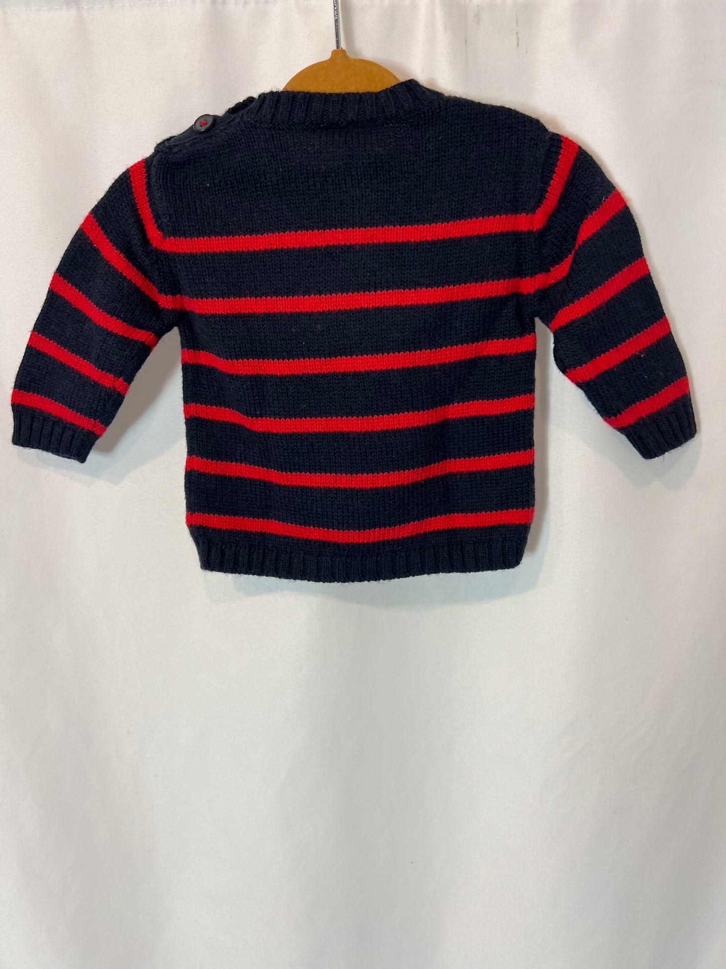 PETIT BATEAU. Jersey azul rayas. T 3 meses