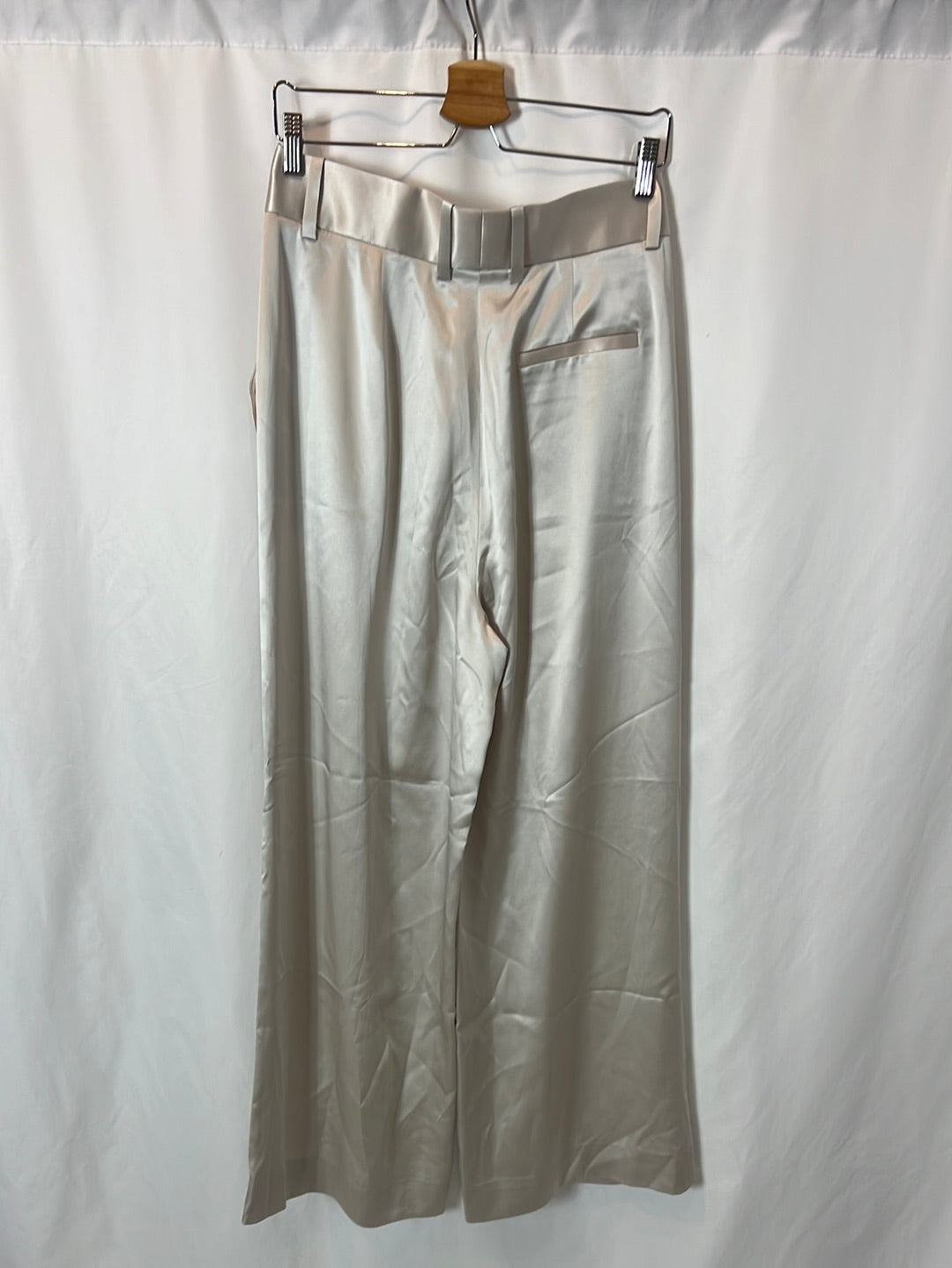 LILYSILK- Pantalón fluido gris perla T.36