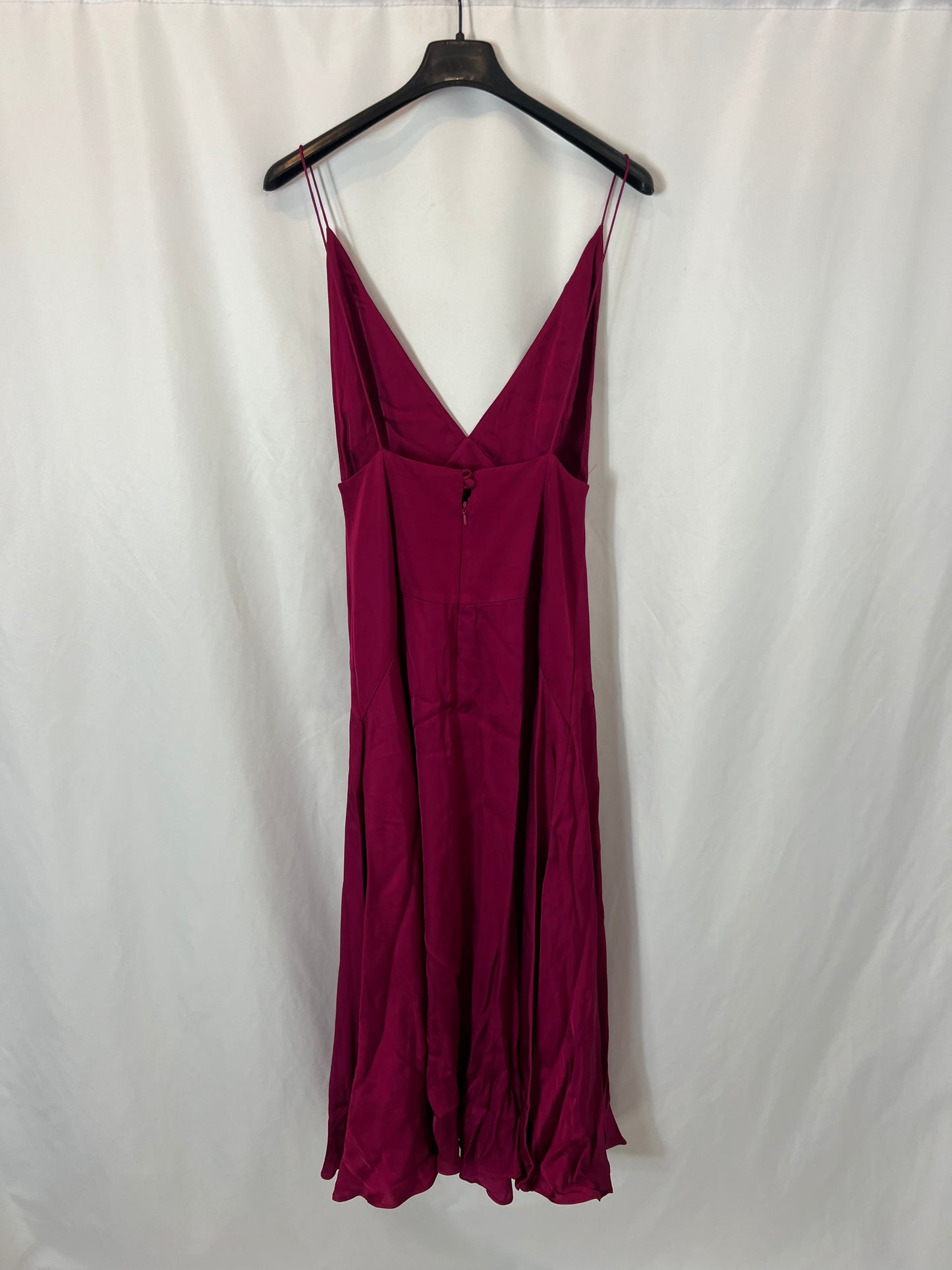 ASOS. Vestido midi buganvilla aperturas. T 36 (tara)