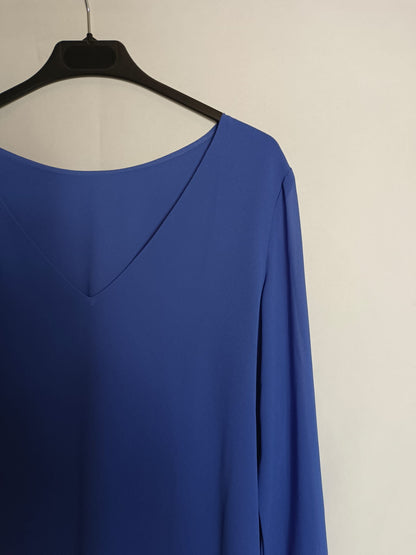 BIMANI. Vestido corto azul fluido T.m