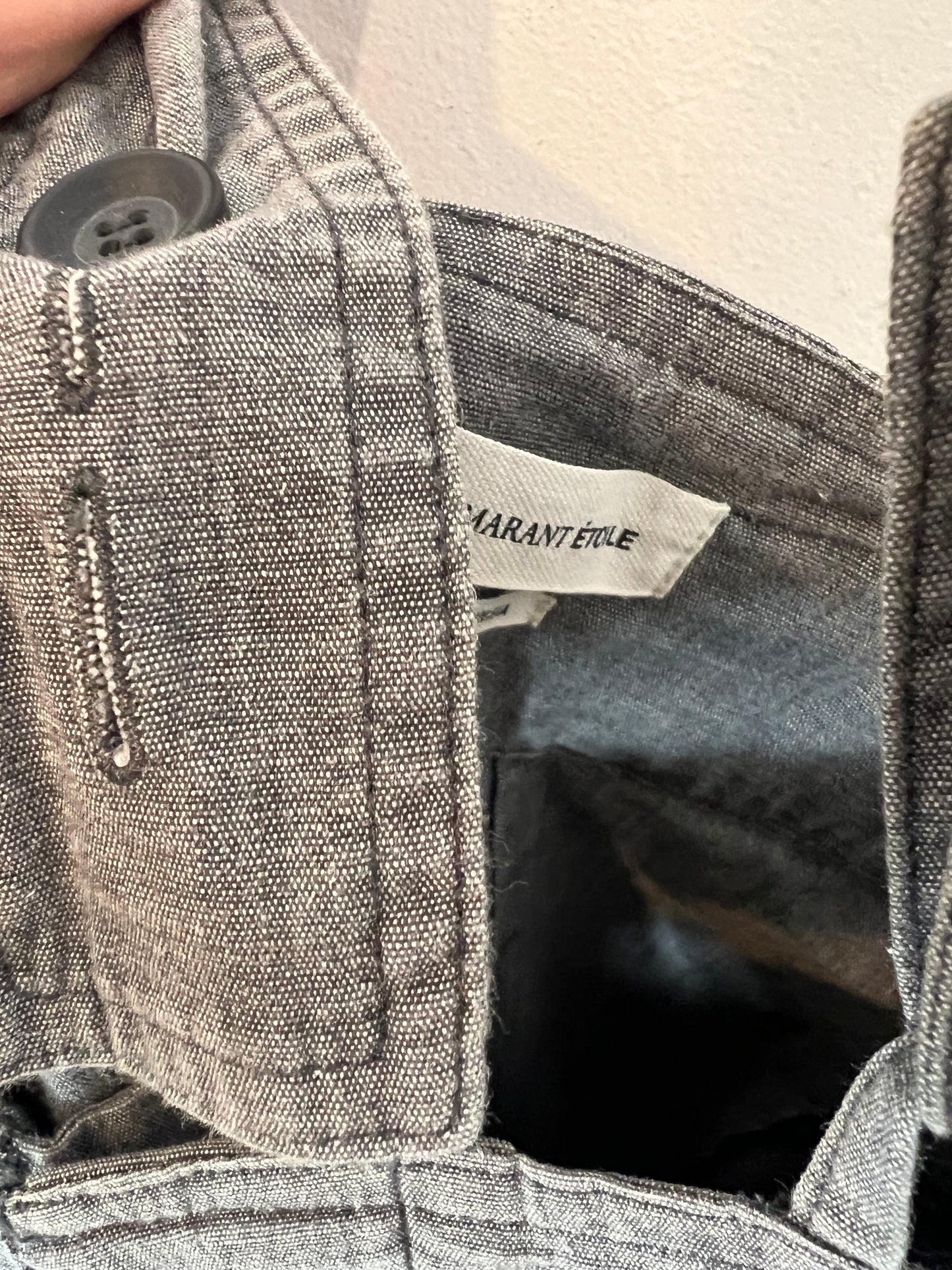 ISABEL MARANT ETOILE. Pantalón gris fluido T.36