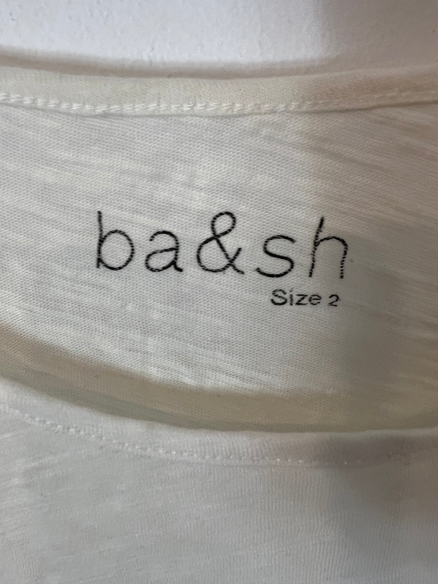 BA&SH. Camiseta blanca letras. T 2 (M)