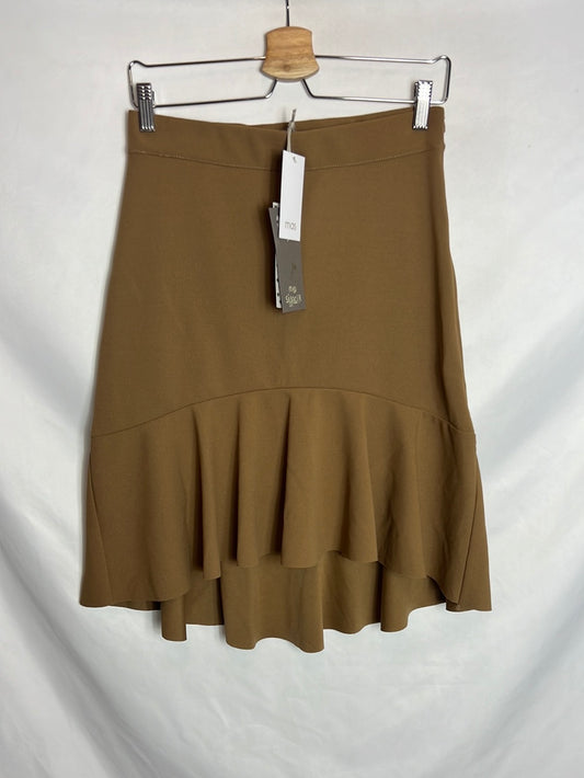 MAS. Falda camel volante T.m