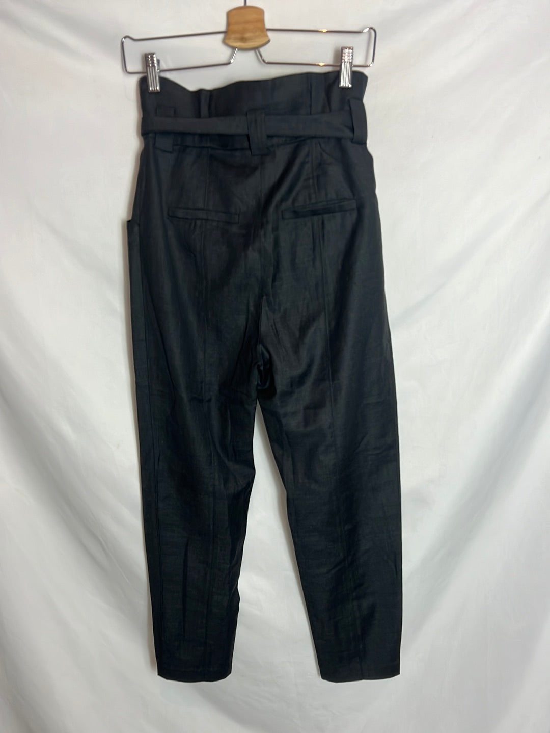 IRO. Pantalón gris oscuro cintura alta. T 34