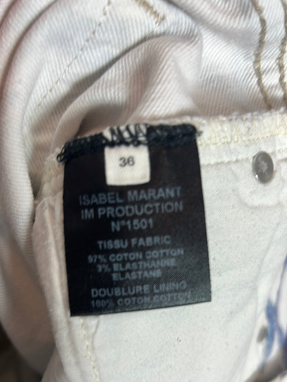 ISABEL MARANT ÉTOILE. Denim estampado geométrico . T 36 (Tara)