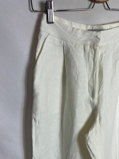 BY NIUMA. Pantalón blanco lino fluido. T XS