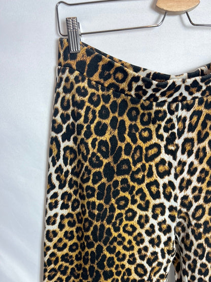 PHILIP LIU. Pantalón felpa animal print. TM