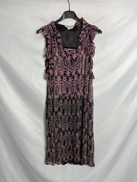 ISABEL MARANT. Vestido fluido bicolor. T 1(S)