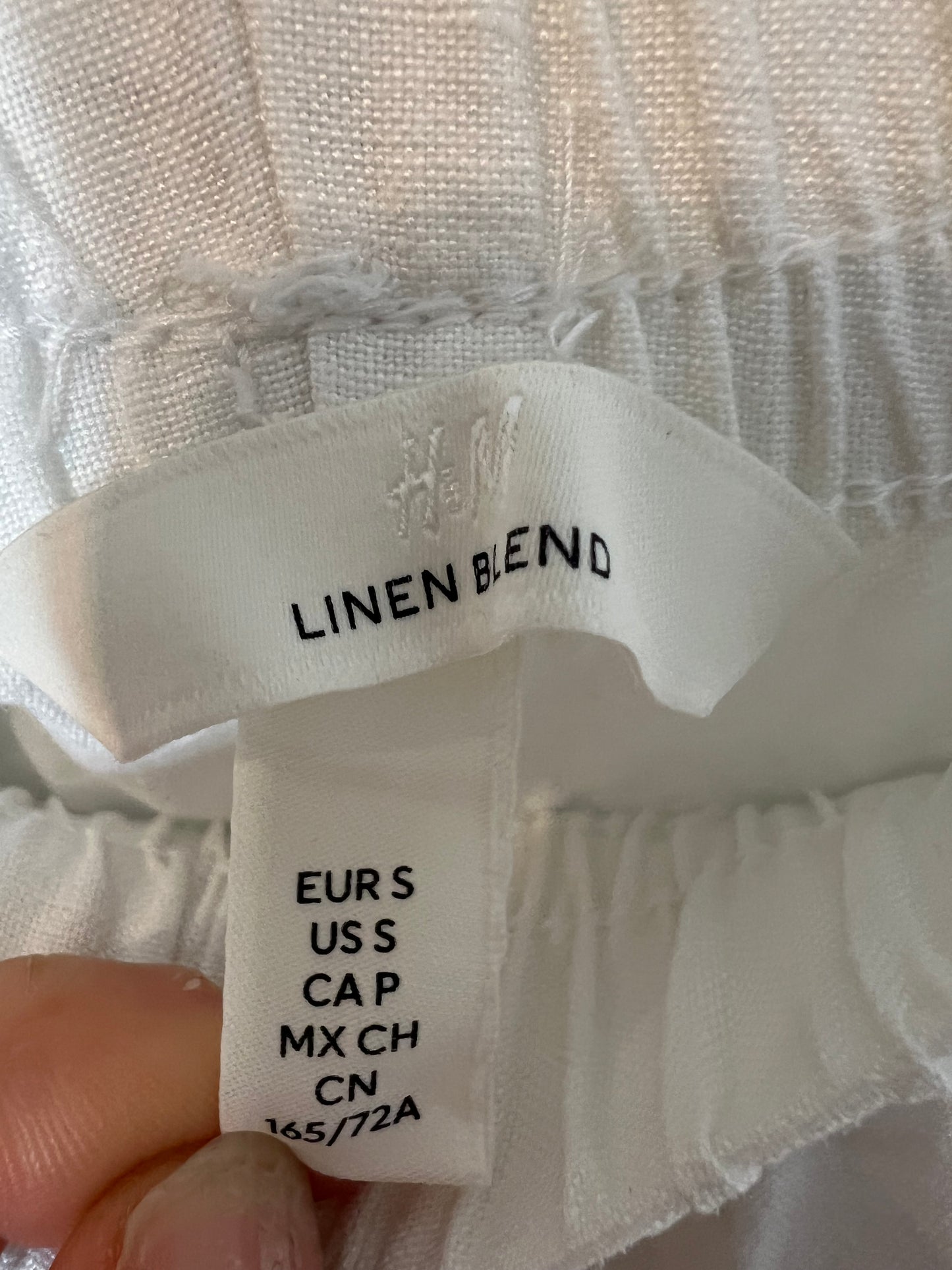 H&M. Pantalón lino blanco  T.s