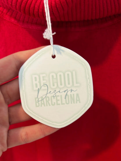 BE COOL. Jersey rojo cuello vuelto. T S/M