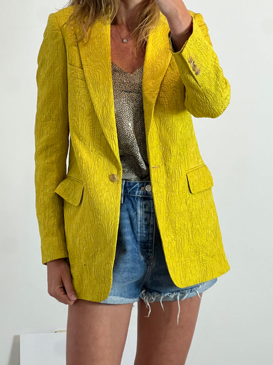 DRIES VAN NOTEN. Blazer textura pistacho. T 36