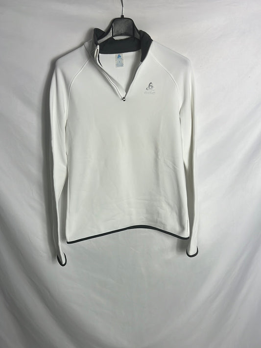 ODLO. Sudadera textura blanca. T M