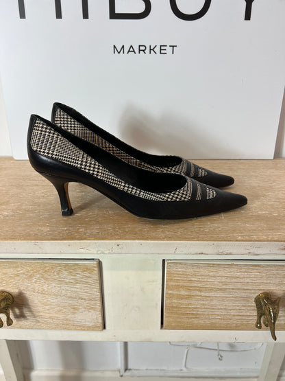 MAGRIT. Tacones negros doble textura. T 38