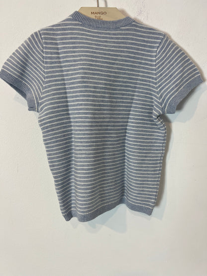 H&M. Conjunto algodón azul rayas. T 18-24 meses