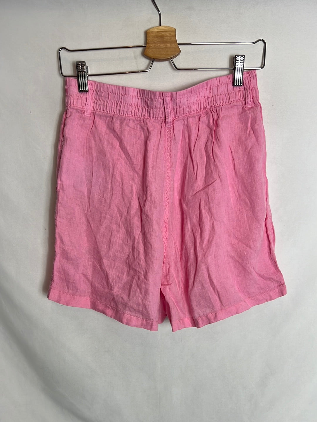 ZARA. Bermuda rosa lino fluida  T XS