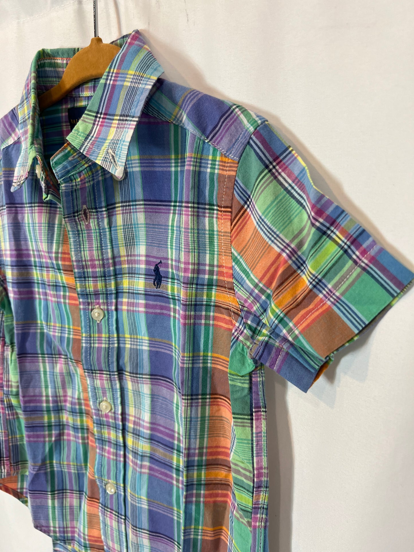 RALPH LAUREN. Camisa cuadros colores. T 2 años