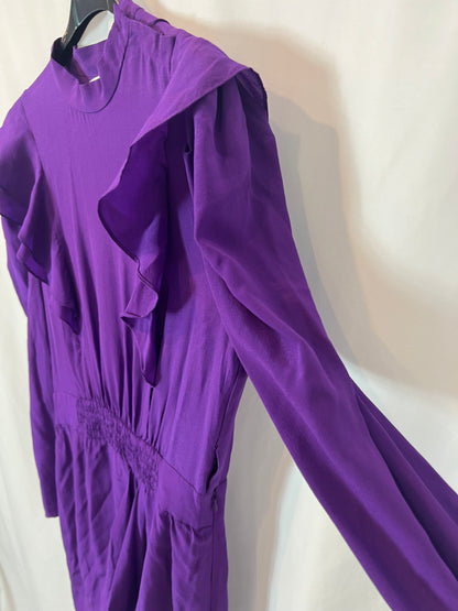 ISABEL MARANT ETOILÉ. Vestido seda corto morado T.38