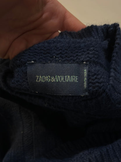 ZADIG&VOLTAIRE. Jersey azul aberturas. T s