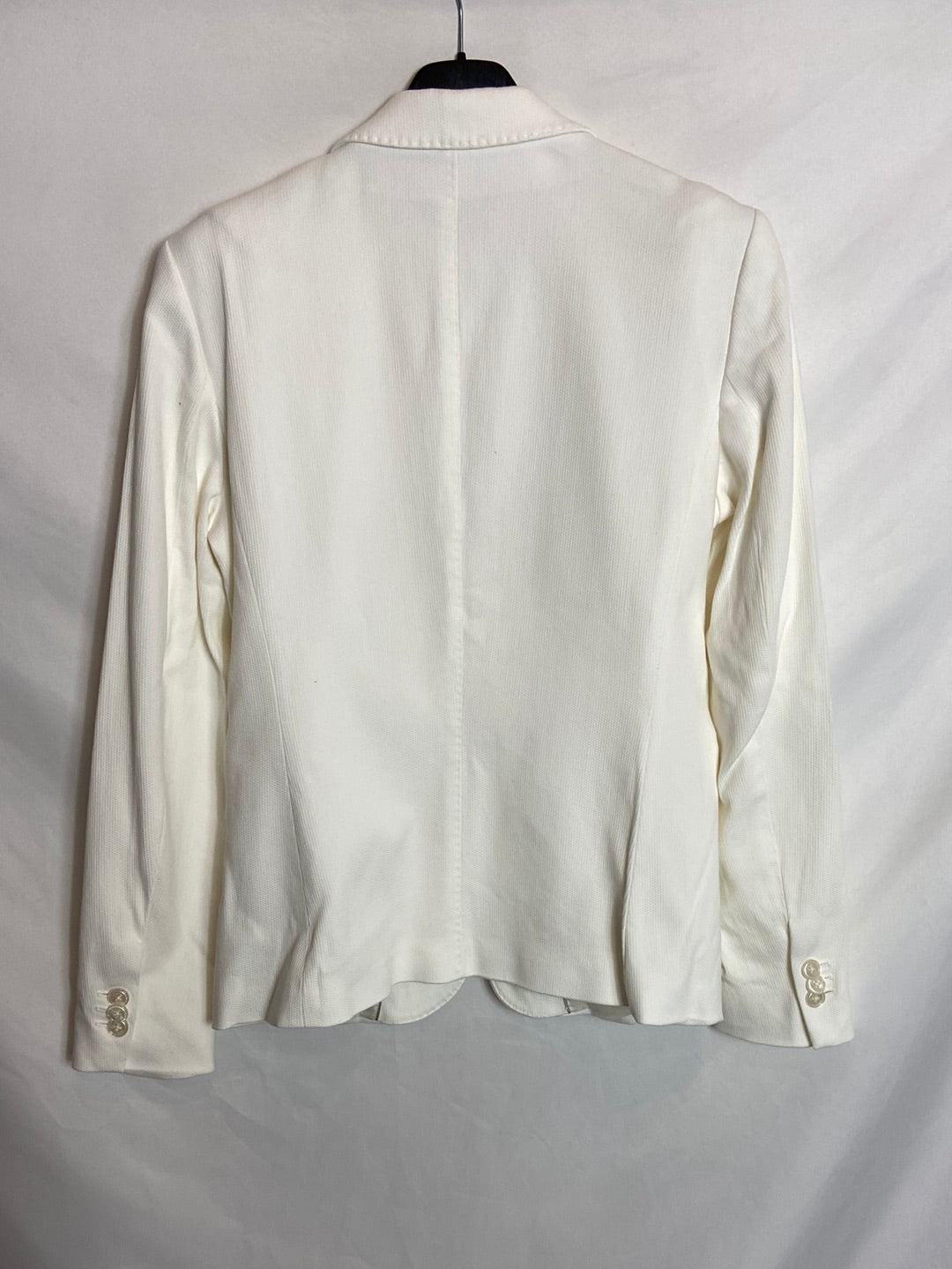 MASSIMO DUTTI. Blazer blanca textura T.U (S)