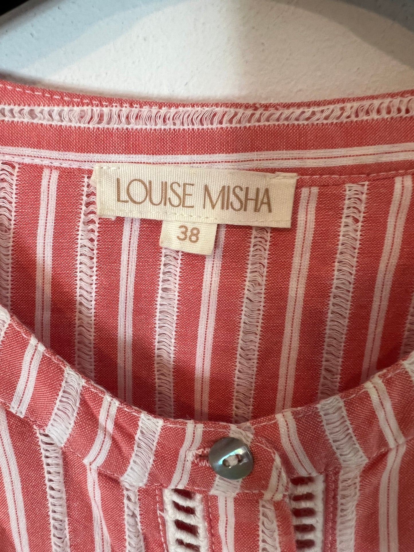 LOUISE MISHA. Vestido camisero rayas T.38