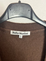 REFORMATION. Rebeca marrón cashmere . T XS