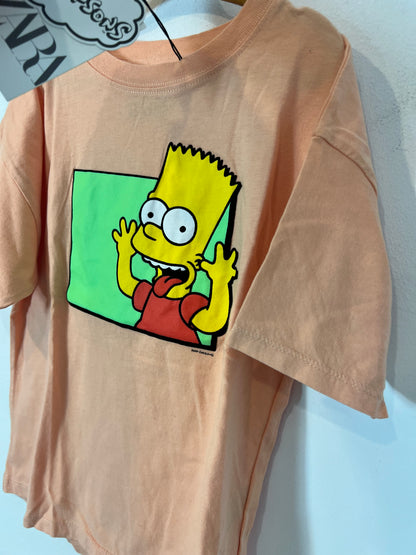 ZARA. Camiseta flúor Simpsons. T 6 años