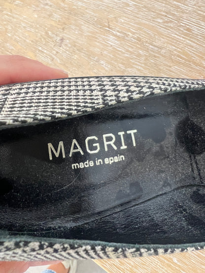 MAGRIT. Tacones negros doble textura. T 38