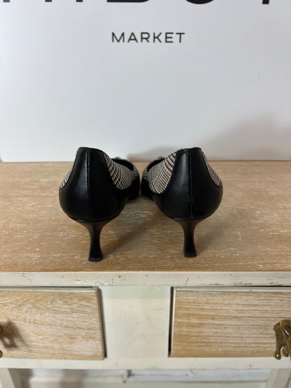 MAGRIT. Tacones negros doble textura. T 38