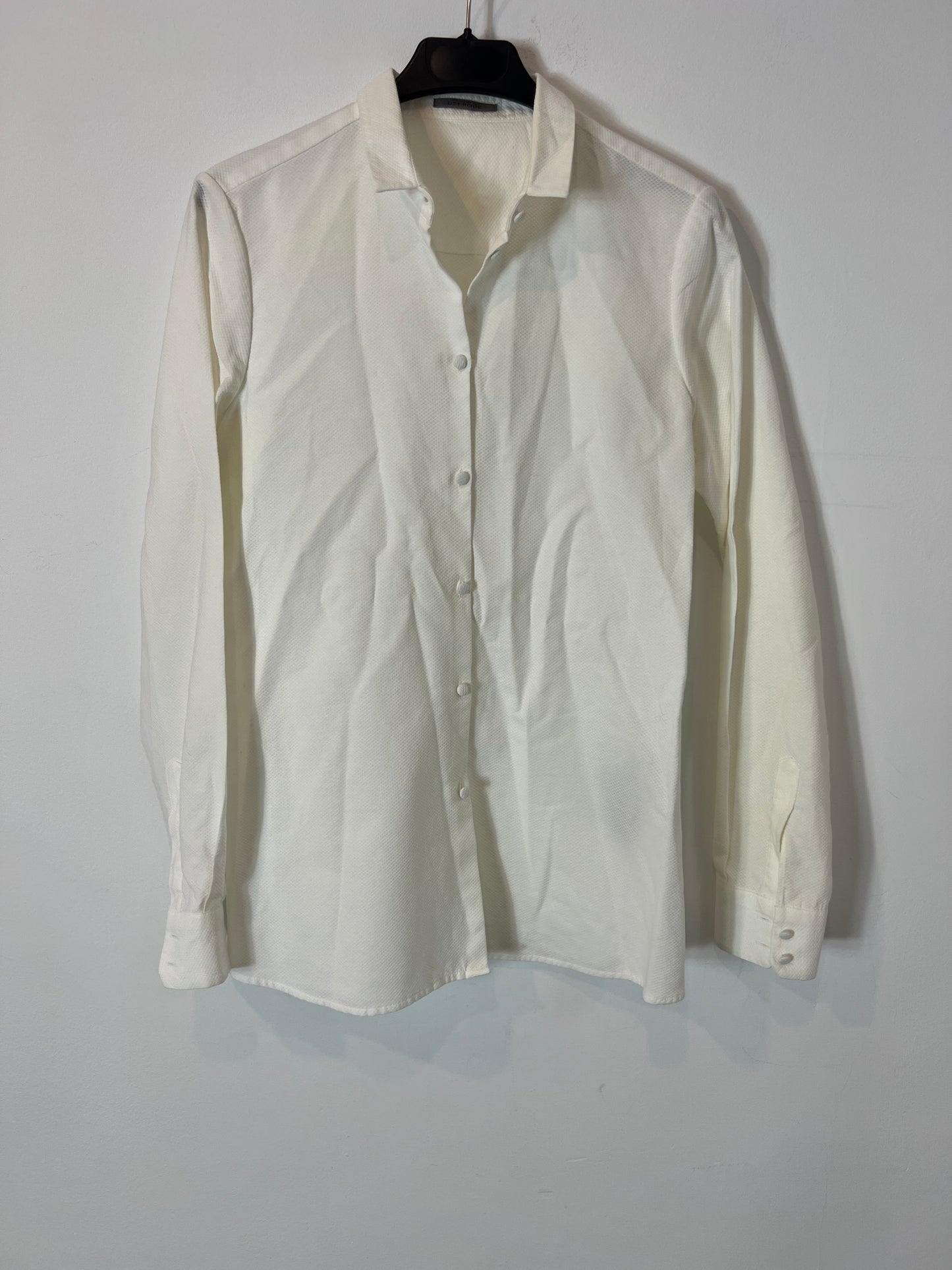 UTERQÜE. Camisa blanca piqué. T M