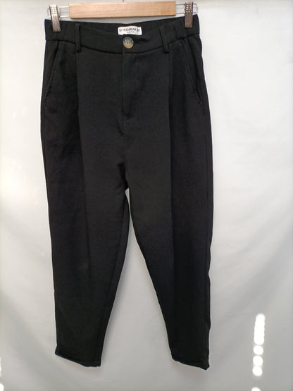 PULL&BEAR. Pantalón negro fluido T.s