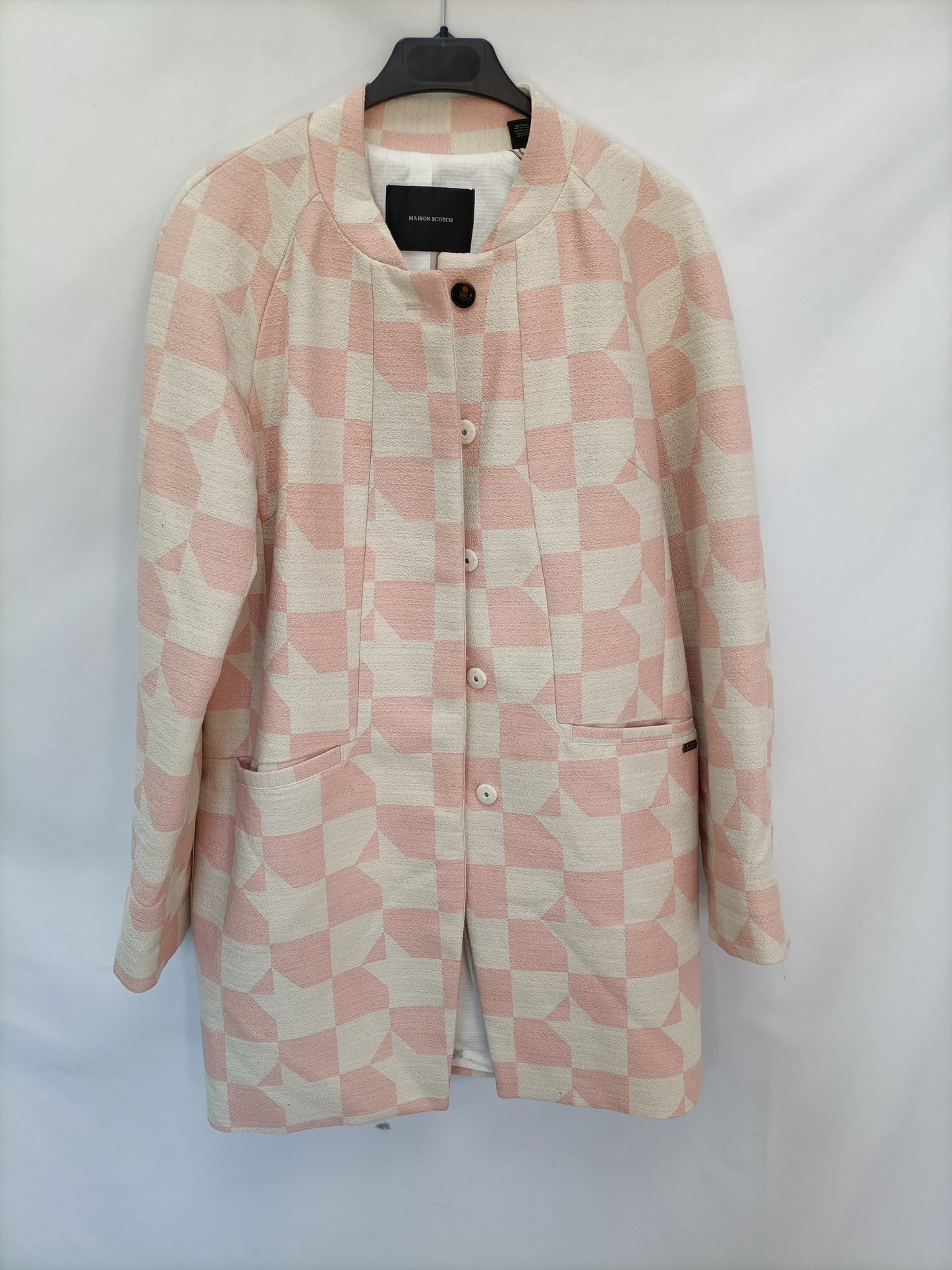 MAISON SCOTCH. Abrigo fino/ chaqueta fino tonos pastel T.2 (M)