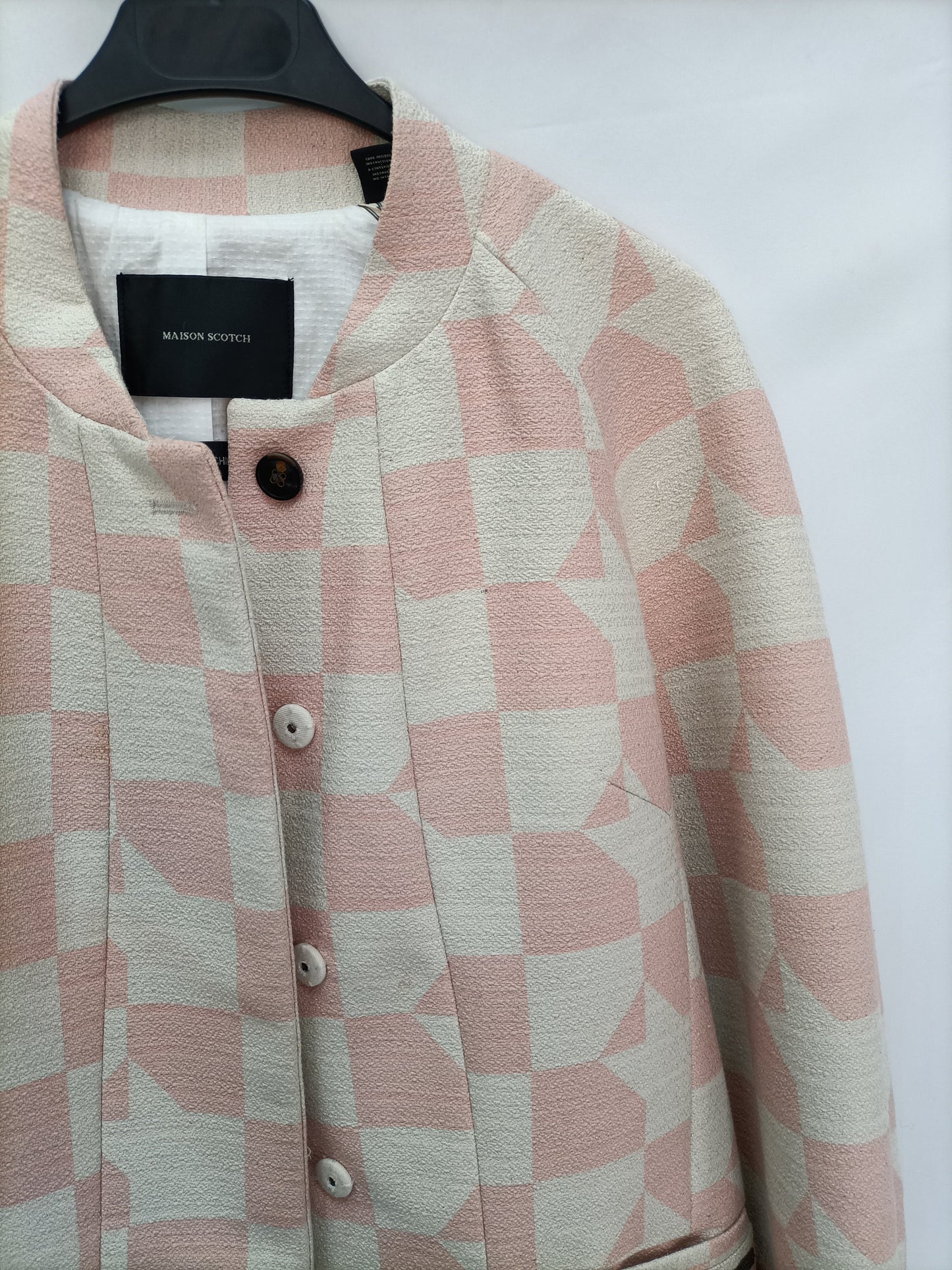 MAISON SCOTCH. Abrigo fino/ chaqueta fino tonos pastel T.2 (M)