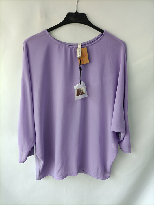 LUMINA. Camiseta/blusa morada T.u(s)