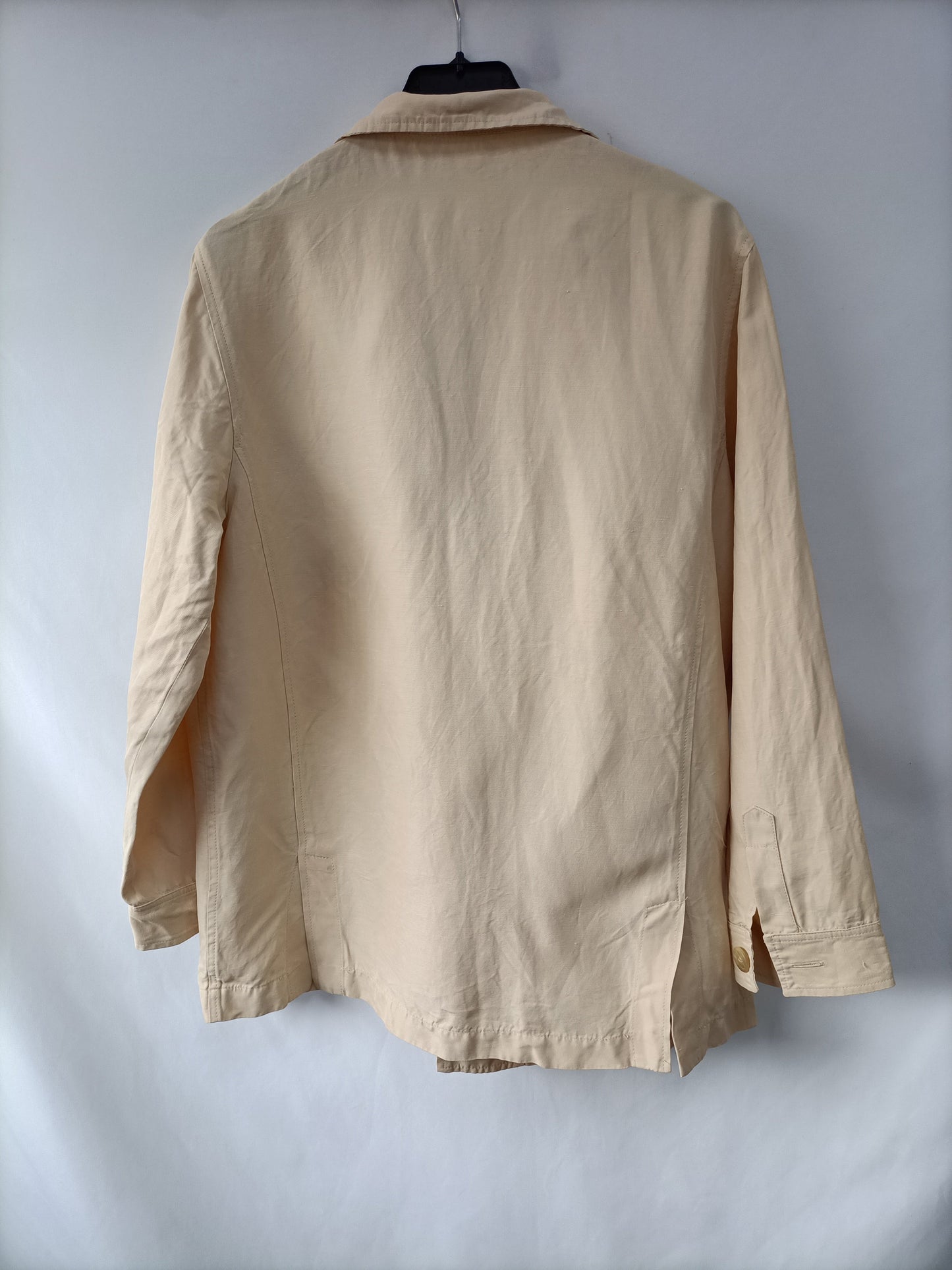 MASSIMO DUTTI. Chaqueta beige lino T.m