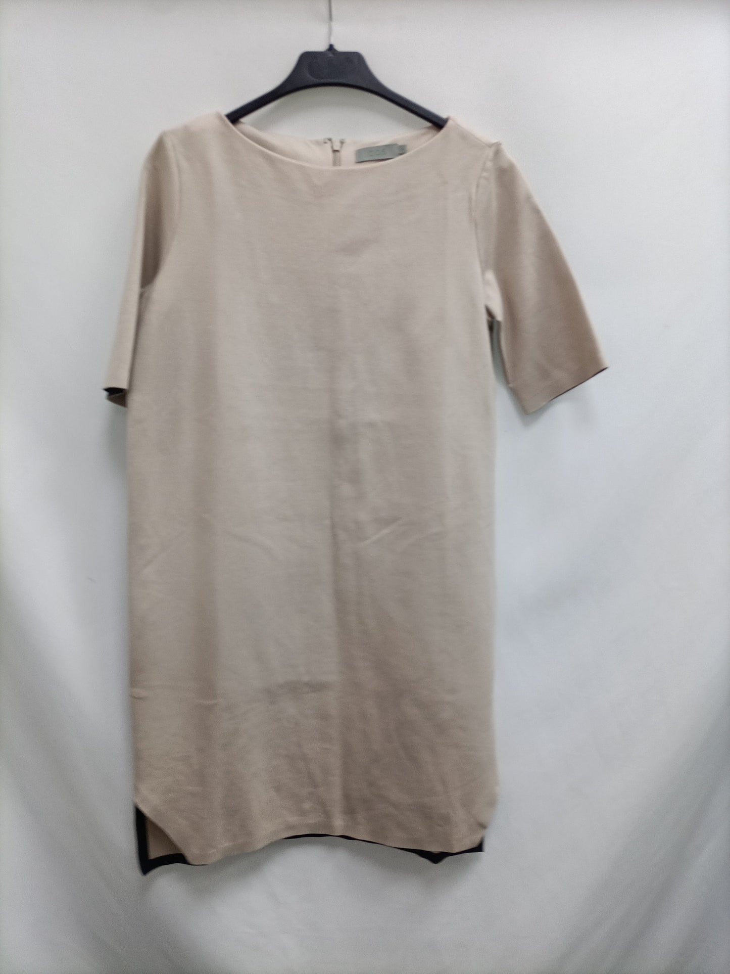 COS. vestido corto beige T.36