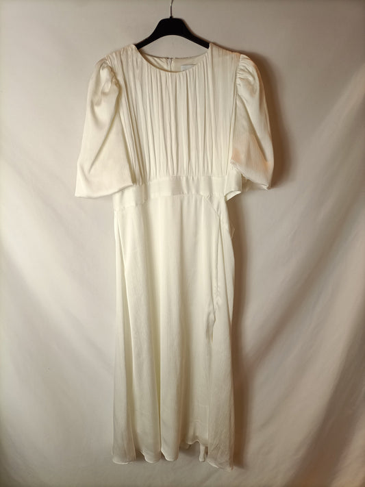 LADY PIPA. Vestido midi blanco T.xxl