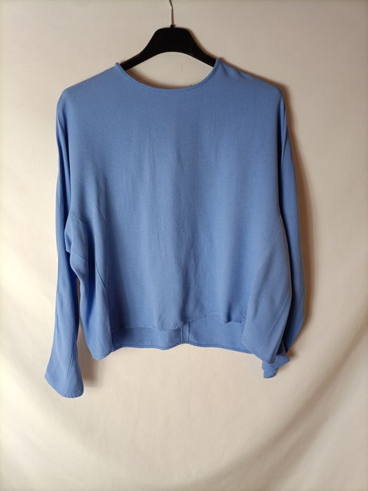 OTRAS. Blusa cortita azul T.u(xs)