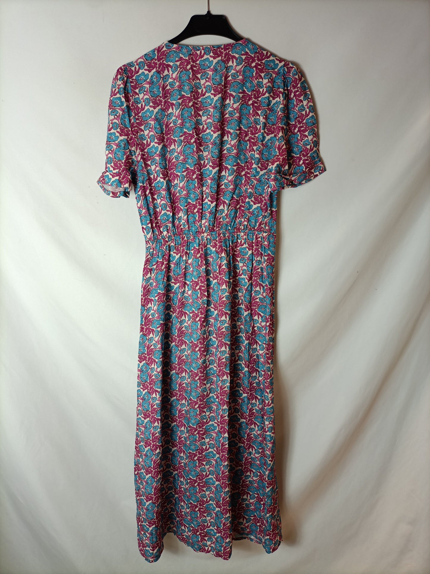 AN´GE. Vestido midi apertura estampado flores. T S